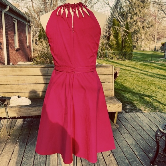 Elie Tahari Red Raspberry, Fit&Flare, Halter Neckline, Prom/Party Dress Sz. 6 - Picture 15 of 15